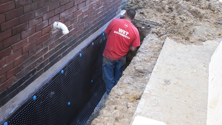 Interior basement drainage system GTA